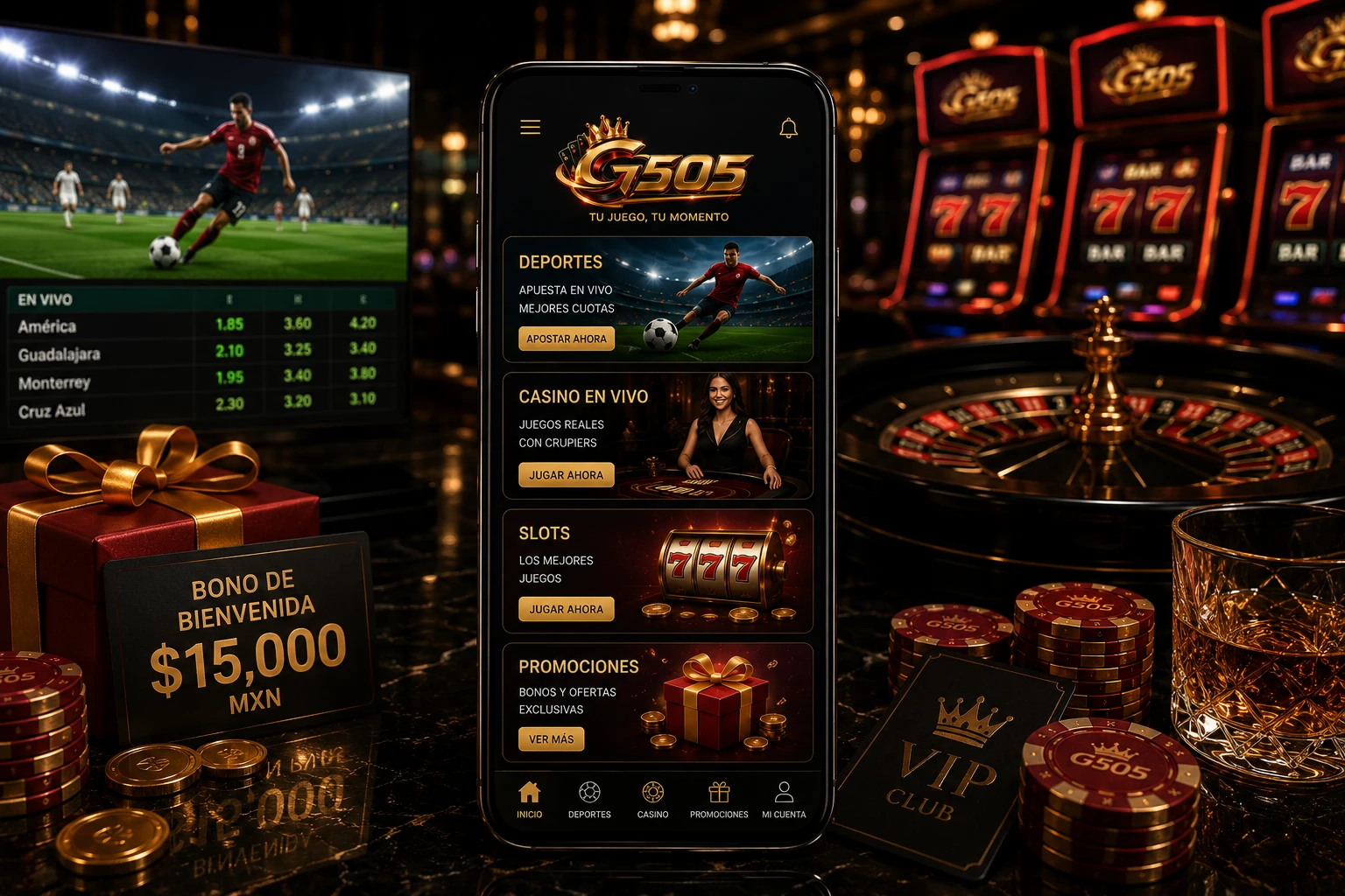 Funciones móviles de apuestas casino y promociones