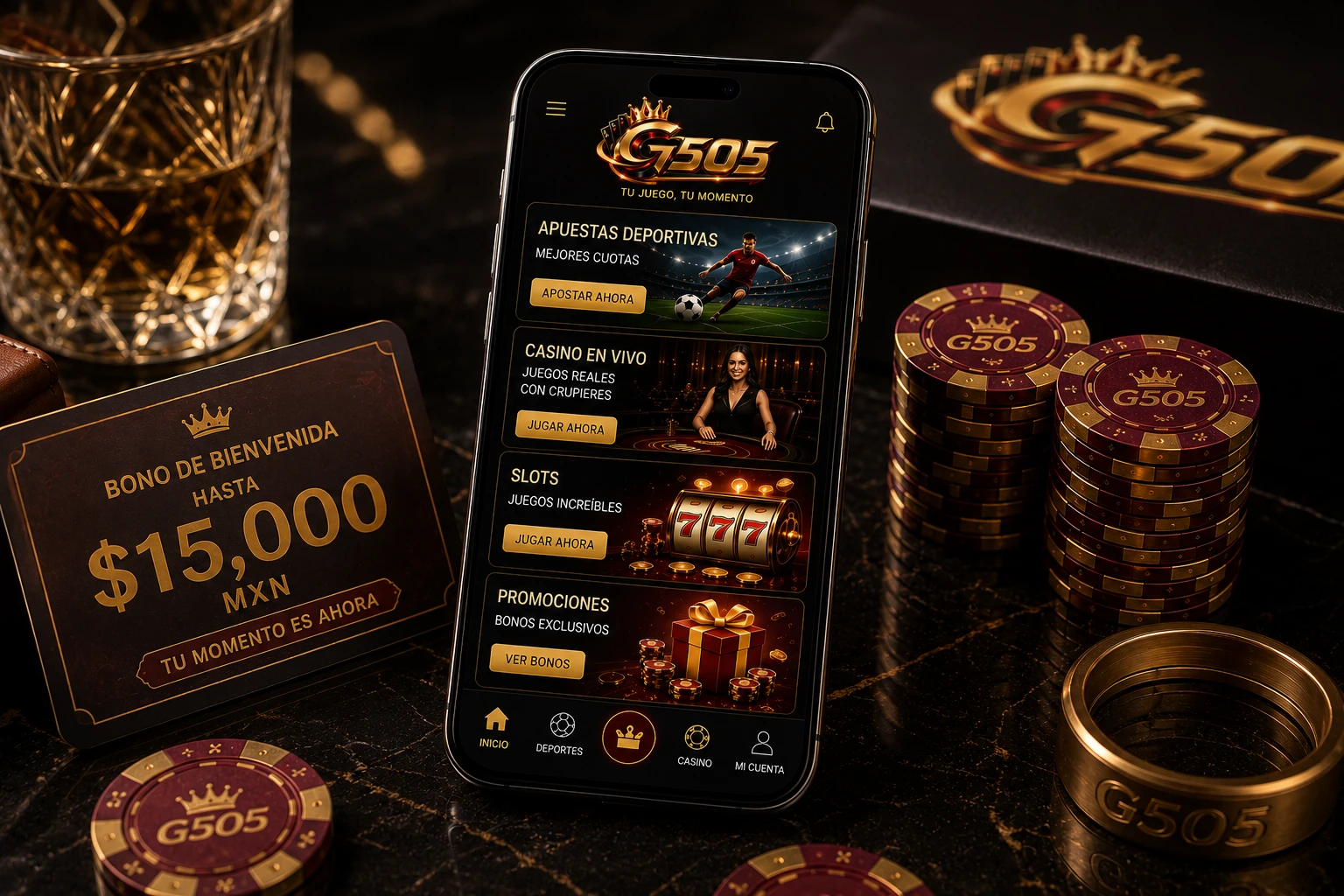 Aplicación G505 lista para jugar